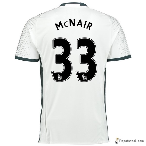 Camiseta Manchester United Replica Tercera Ropa McNair 2016/17 Blanco